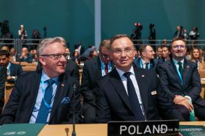 [VIDEO] Atom i ludzki aspekt transformacji energetycznej. Prezydent Andrzej Duda na konferencji klimatycznej COP29 w Baku