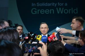 [VIDEO] Atom i ludzki aspekt transformacji energetycznej. Prezydent Andrzej Duda na konferencji klimatycznej COP29 w Baku