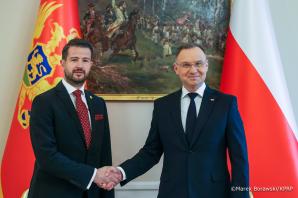 [VIDEO] Prezydent RP z Prezydentem Republiki Czarnogóry o bezpieczeństwie w regionie, wydatkach na obronność oraz wsparciu Polski dla Czarnogóry w jej europejskich aspiracjach
