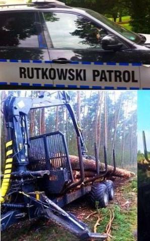 [VIDEO] Ludzie Rutkowskiego przeczesują lasy w poszukiwaniu skradzionych, tydzień temu w Bydgoszczy, maszyn do wycinki drzew