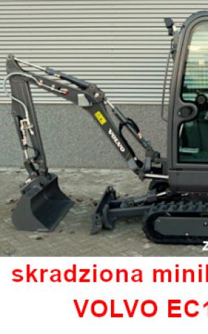 [VIDEO] Rutkowski poszukuje skradzionej koło Grunwaldu MiniKoparki VOLVO EC18C