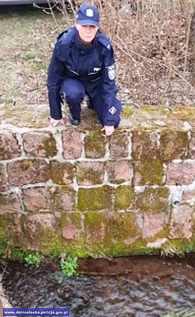 Dolnośląskie: Policjantka wyciągnęła z wody wyziębionego mężczyznę