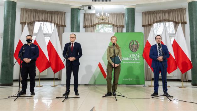 [VIDEO] Wiceminister Błażej Poboży przedstawił zasady obecności mediów w pasie przygranicznym z Białorusią