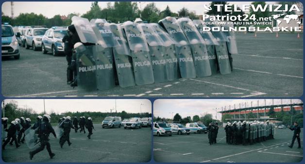 [VIDEO] 23 kwietnia bieżącego roku na terenie lubińskiej giełdy i stadionu piłkarskiego odbyły się ćwiczenia dowódczo-sztabowe policjantów VI Kompanii Nieetatowego Oddziału Prewencji